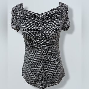 Elegant Black and White Women's Blouse